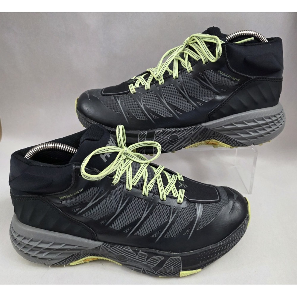Hoka One One (Sz 8.5) Speedgoat Mid WP Men's Trail Hiking Boots Black